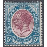 SOUTH AFRICA STAMPS 1913 5/- Purple and Blue,