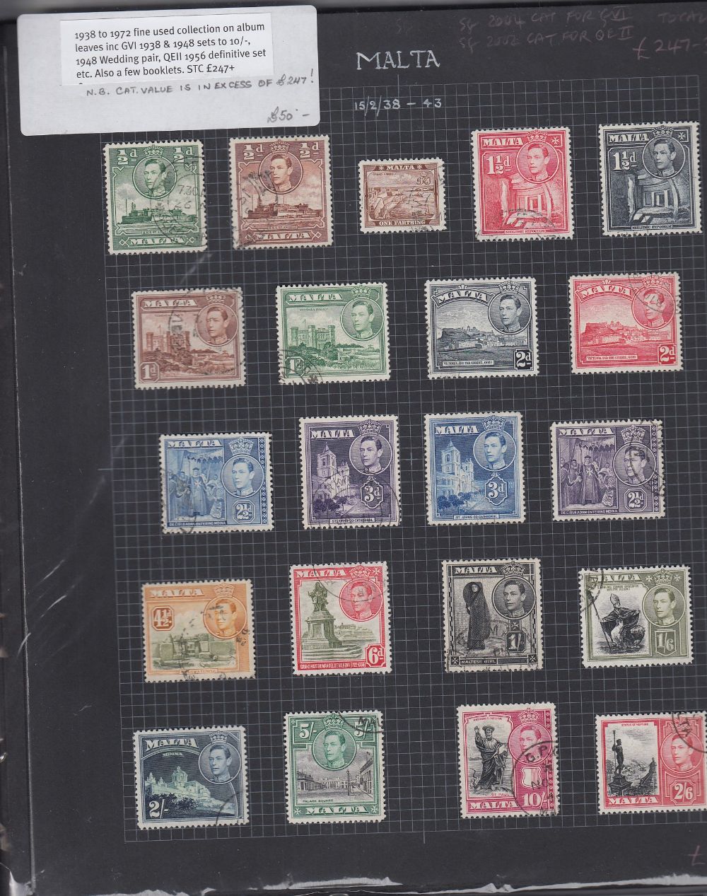 STAMPS BRITISH EUROPE, ex-dealers accumulations on stock pages etc.
