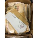 POSTAL HISTORY MIxed box of covers and cards (100's)