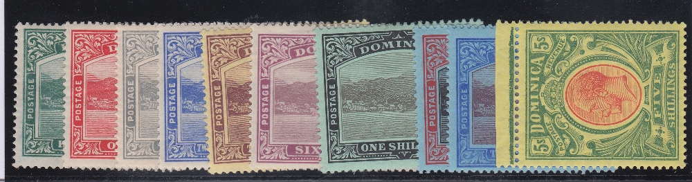 DOMINICA STAMPS 1908 lightly mounted mint set to 5/- SG 47-54