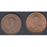 COINS 1935 and 1936 British Pennies,