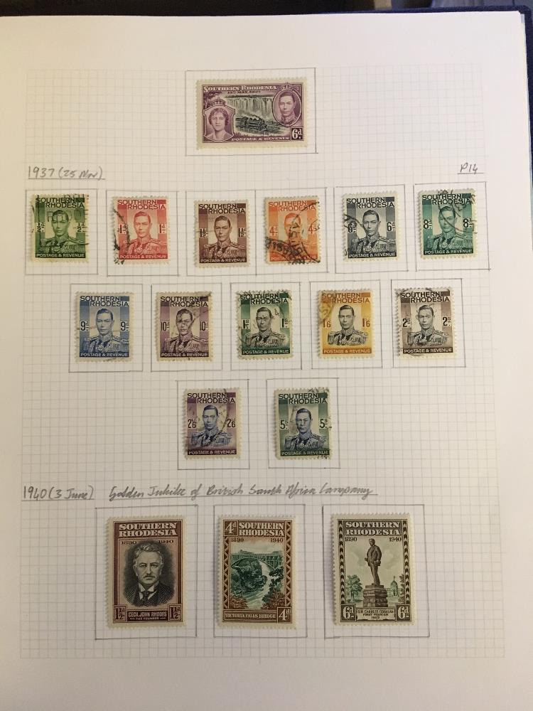 STAMPS BRITISH COMMONWEALTH, box with 12 albums or stockbooks with many useful items spotted. - Image 6 of 7