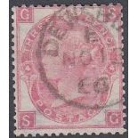 GREAT BRITAIN STAMPS : 1865 3d Rose plate 4,
