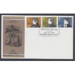 FIRST DAY COVER 1971 Literary Anniversaries set on illustrated cover,