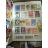 POSTER STAMPS, box with 1000s on stock cards, in four stockbooks, loose in packets, with sets etc.