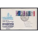FIRST DAY COVER 1964 Forth Road Bridge phos set on illustrated cover,