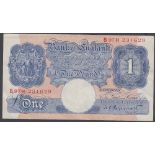 BANK NOTES : Wartime Blue and Pink £1, K Peppiatt,