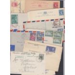 POSTAL HISTORY BERMUDA, group of 18 QV to KGVI covers or cards, with airmail, postal stationery,
