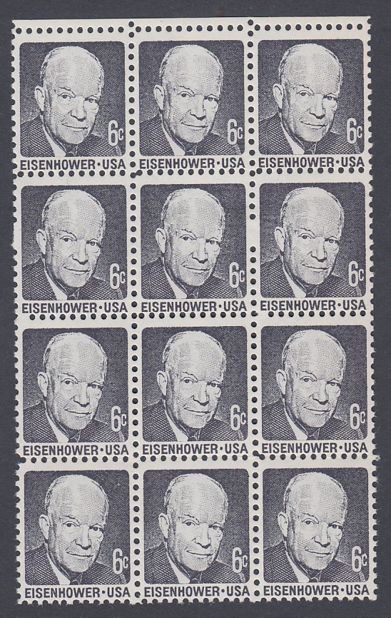 USA STAMPS 1970 6c in unmounted mint block of twelve,