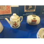 CRESTED CHINA, 8 different examples from various locations, generally good condition.