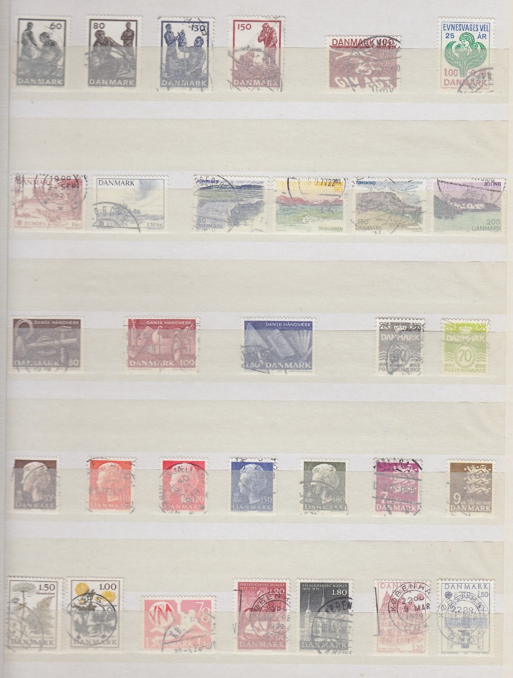 DENMARK STAMPS Useful used collection from 1970 to 1999, looks to be pretty complete, - Image 2 of 3