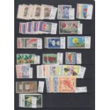STAMPS A selection of mint or used single stamps & sets, with themes on Minerals, Scouts,