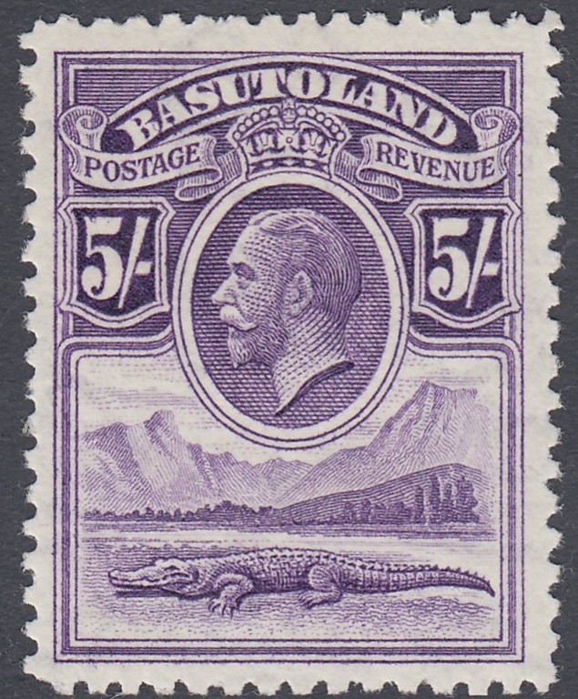 BASUTOLAND STAMPS 1933 5/- Violet,