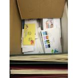 POSTAL HISTORY WORLD, large box with 100s of modern FDCs incl GB, Faroe Islands, United Nations,