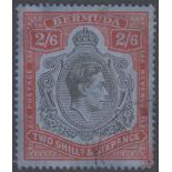 BERMUDA STAMPS 1938 2/6 Black and Red/grey-blue,