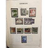 LUXEMBOURG STAMPS : Mint and used collection in Davo Album Vol 1.