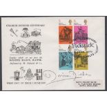 FIRTS DAY COVER 1970 Charles Dickens, 5d se-tenant block on official cover with Corsham,