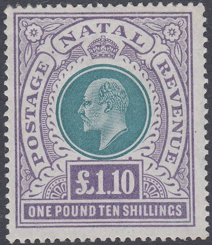 STAMPS NATAL 1902 £1.