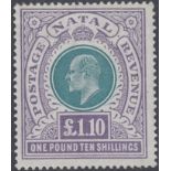 STAMPS NATAL 1902 £1.