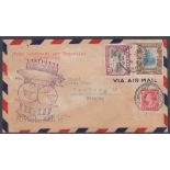 POSTAL HISTORY JAMAICA, 1936 Hindenburg first North America return flight.