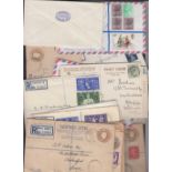 POSTAL HISTORY : KENT, SUSSEX & SURREY, batch of 32 QV to QEII items, incl registered items,