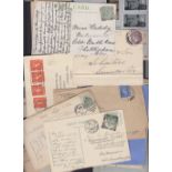 GREAT BRITAIN STAMPS : Envelope with QV to early QEII covers & cards,