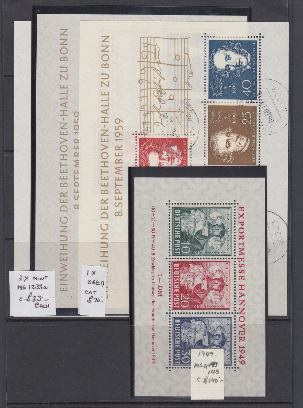 GERMANY STAMPS Various ex-dealers accumulation on stock & album pages, incl better miniature sheets, - Image 2 of 4