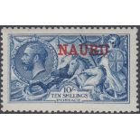 NAURU STAMPS 1916 10/- Deep Bright Blue,