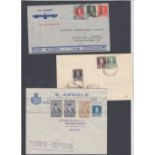 POSTAL HISTORY ARGENTINA, three covers all flown by Graf Zeppelin to Friedrichshafen, Germany.