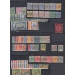 STAMPS Caribbean selection of QV to GVI mint issues on stock cards, Bermuda, Antigua, Bahamas,