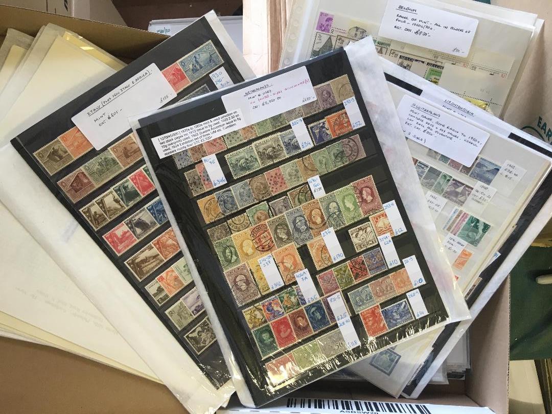STAMPS EUROPE, ex-dealers part stock of European accumulations & better items.