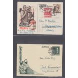 POSTAL HISTORY GERMANY, group of 28 covers or cards incl 1935 Nurnberg Rally used propaganda card,