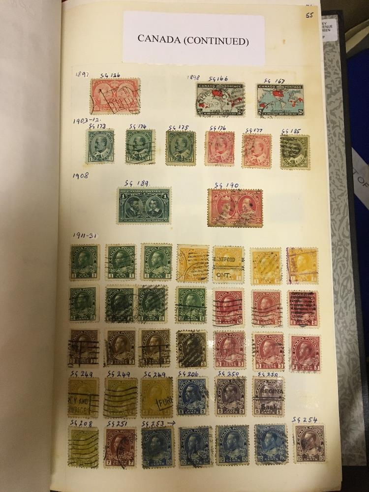 STAMPS Mixed box containing mint and used Commonwealth mint and World stamps on pages housed in - Image 2 of 4