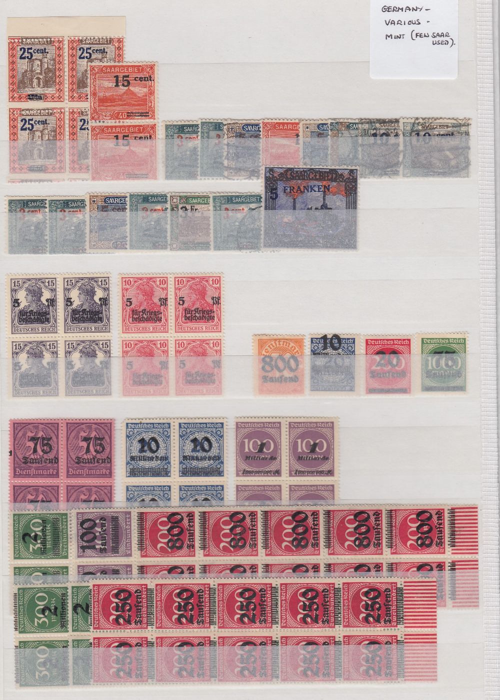 SAAR STAMPS Ex-dealers accumulation of mostly sets & singles on album pages and stock pages incl - Image 4 of 4