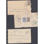 POSTAL HISTORY BRITISH SOMALILAND, three George VI commercial covers with village datestamps.