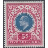 SOUTH AFRICA STAMPS 1902 5/- Dull Blue and Rose,