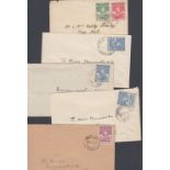 POSTAL HISTORY BASUTOLAND, four George VI covers with different village/town postmarks.