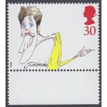 GREAT BRITAIN STAMPS : 1998 30p JOYCE GRENFELL error, should be 37p, superb unmounted mint example,