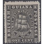 BRITISH GUIANA STAMPS 1875 1c Black,