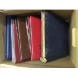 STAMPS GREAT BRITAIN Box with various albums, stockbooks & folders.