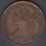 COINS 1860 Laur bust Penny in good condition