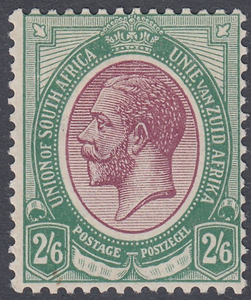 SOUTH AFRICA STAMPS 1913 2/6 Purple and Green,