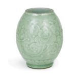 A CHINESE CELADON GLAZED VASE, 18TH CENTURY