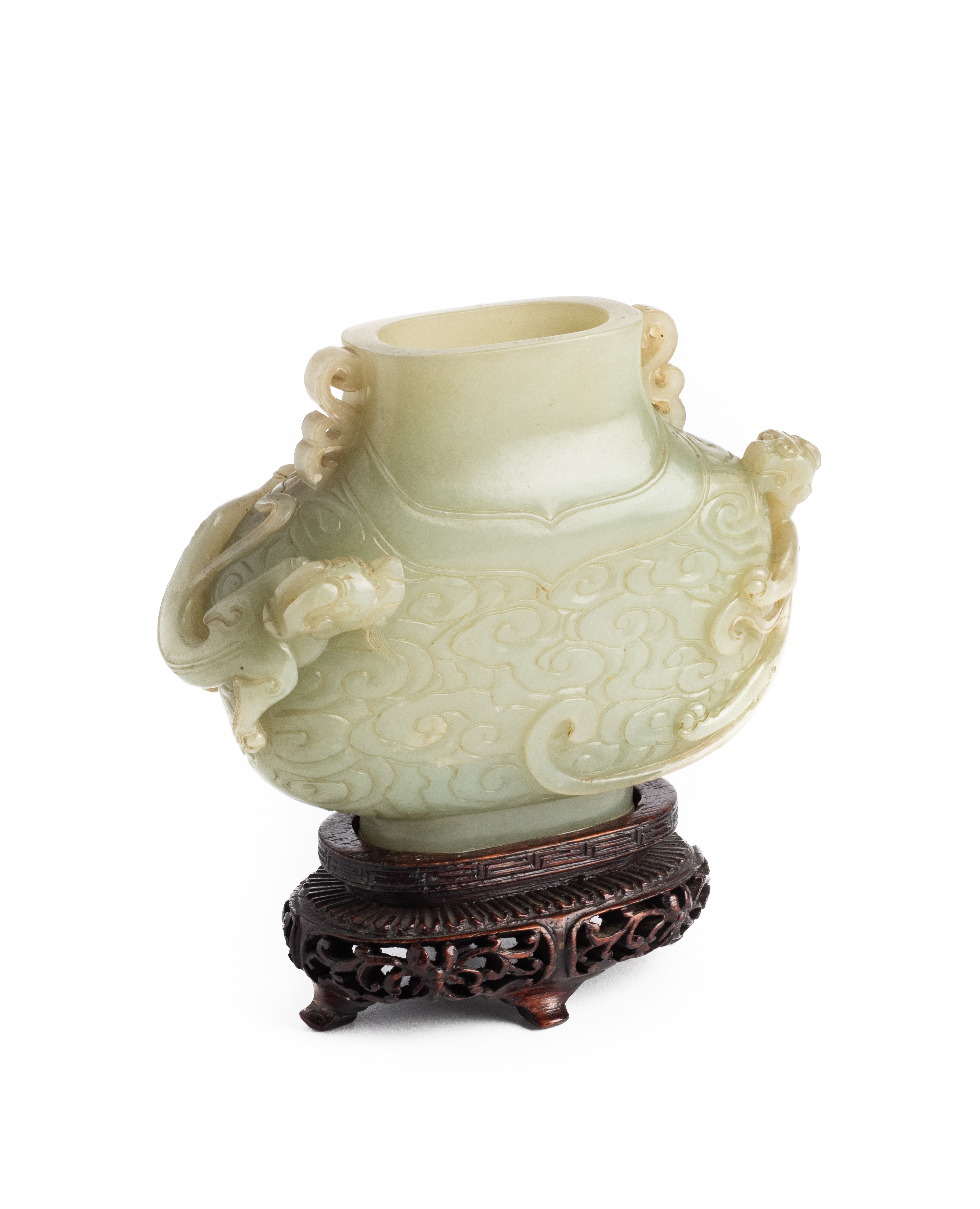 A CHINESE JADE FLASK, 18TH CENTURY