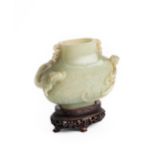 A CHINESE JADE FLASK, 18TH CENTURY