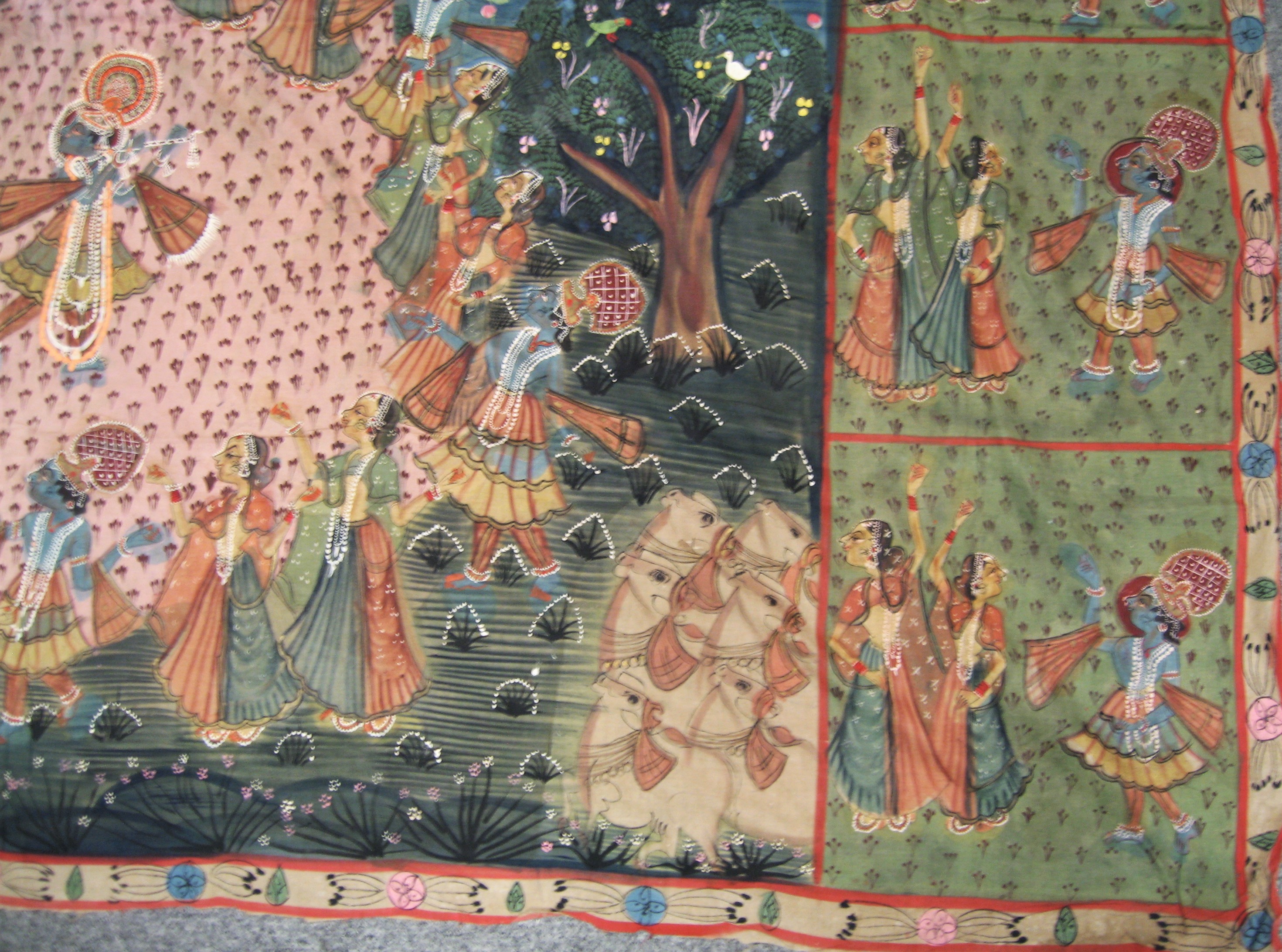 FOUR PAINTED COTTON HANGINGS (PICHHAVAI), RAJASTHAN, 20TH CENTURY - Image 11 of 12