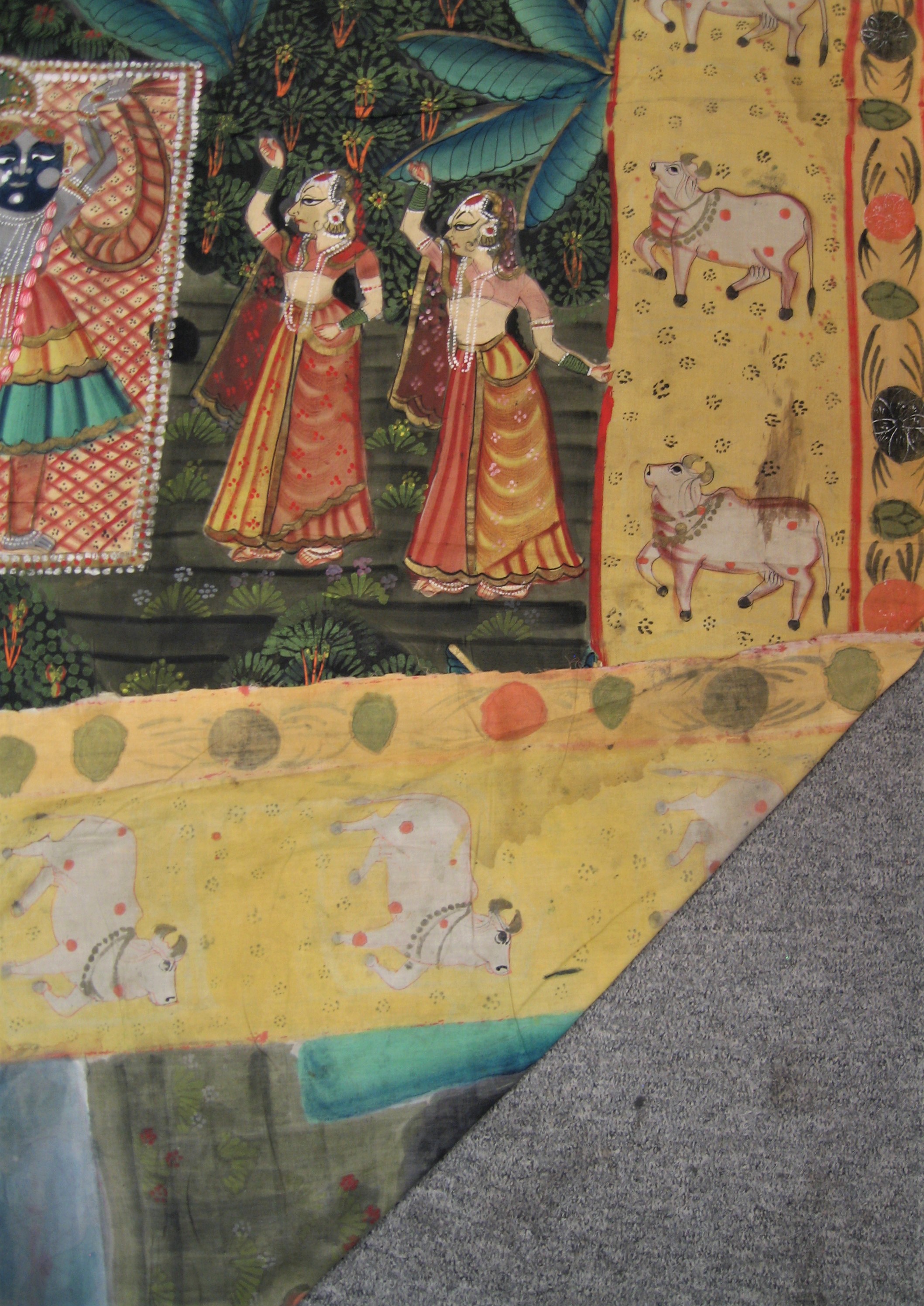 FOUR PAINTED COTTON HANGINGS (PICHHAVAI), RAJASTHAN, 20TH CENTURY - Image 9 of 12