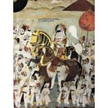 A ROYAL PROCESSION, MEWAR, RAJASTHAN, INDIA, CIRCA 1800