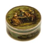 A FRENCH ~VERNIS MARTIN~ SNUFF BOX AND COVER, PARIS, 19TH CENTURY