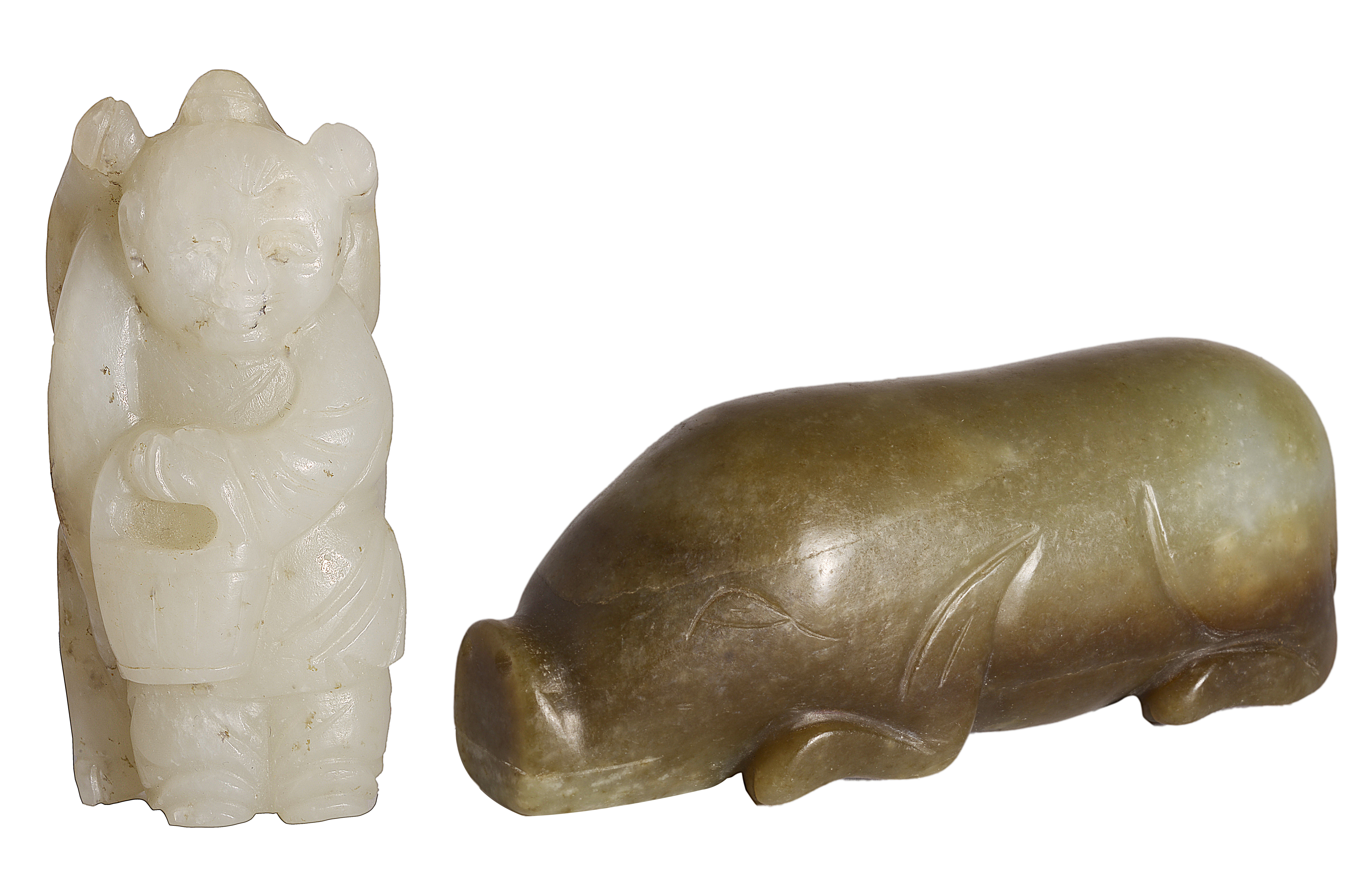 A CHINESE ARCHAISTIC JADE PIG